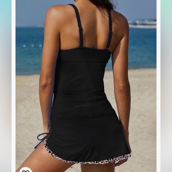 Evaless One Piece, Tummy Control, V Neck Print, with drawstring, Size M - Picture 2 of 11